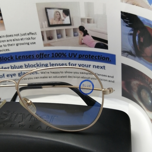 New Computer Aviator Glasses with Blue Block Lens - Picture 7 of 9